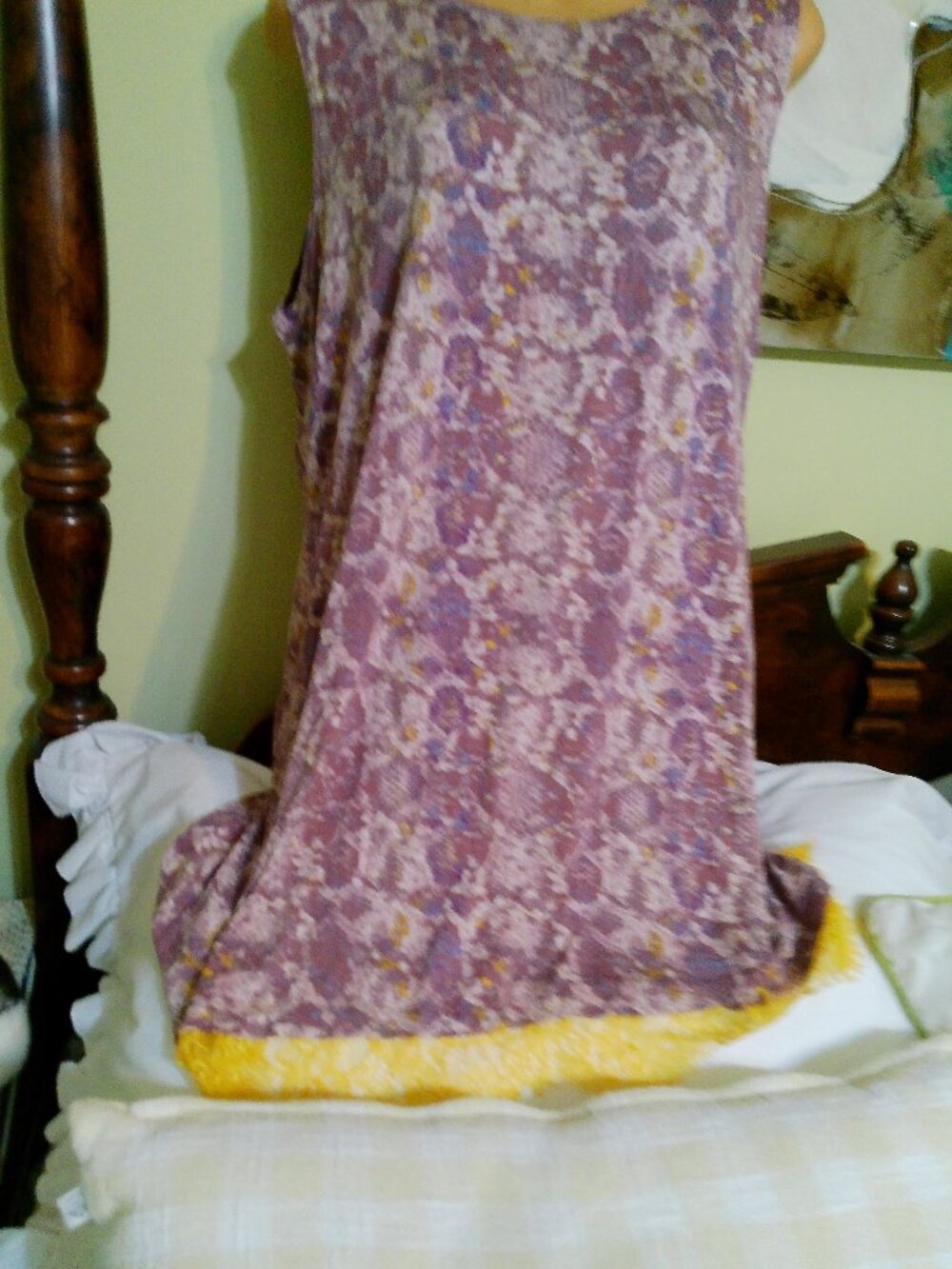 LOGO by Lori Goldstein TANK DRESS WITH LACE GOOD CONDITION SIZE XL - Picture 1 of 4
